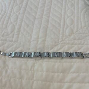 Brighton Silver Geometric Patterned Bracelet
